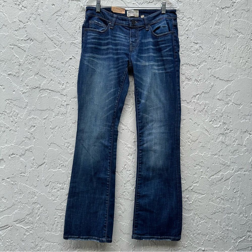 BKE Stella Jeans Women Size 28 Boot Cut Low Rise Slim Fit Dark Wash West…
